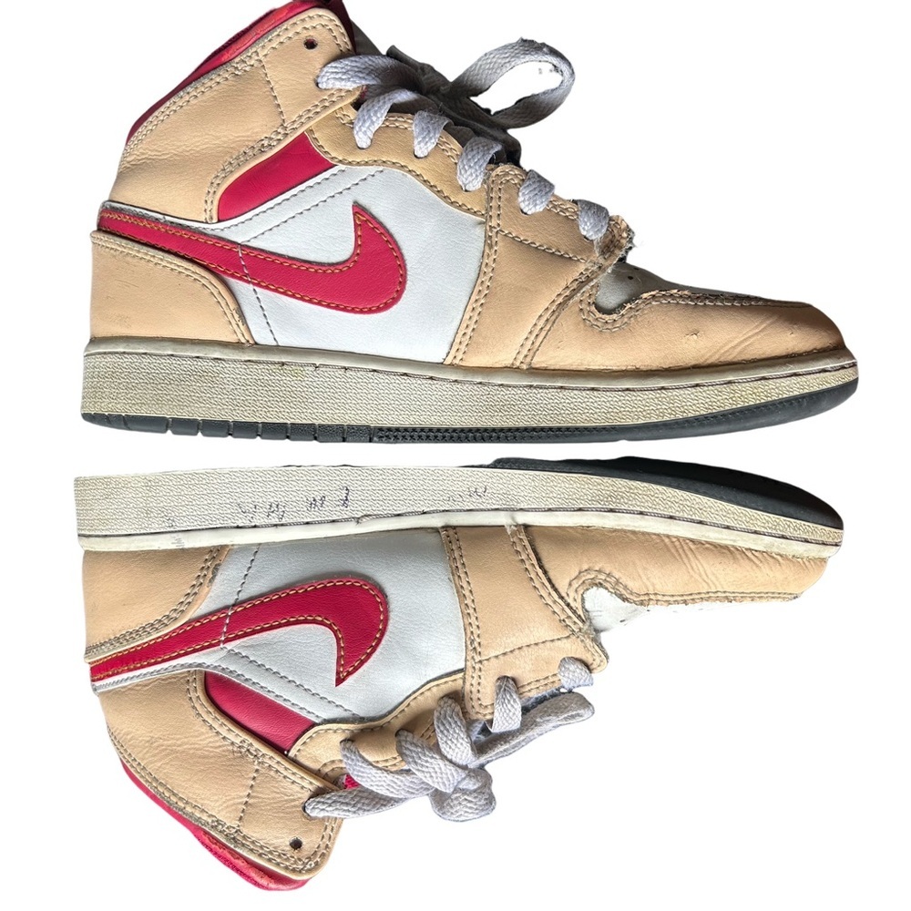Nike high top Kids' Tan and Red Sneakers
